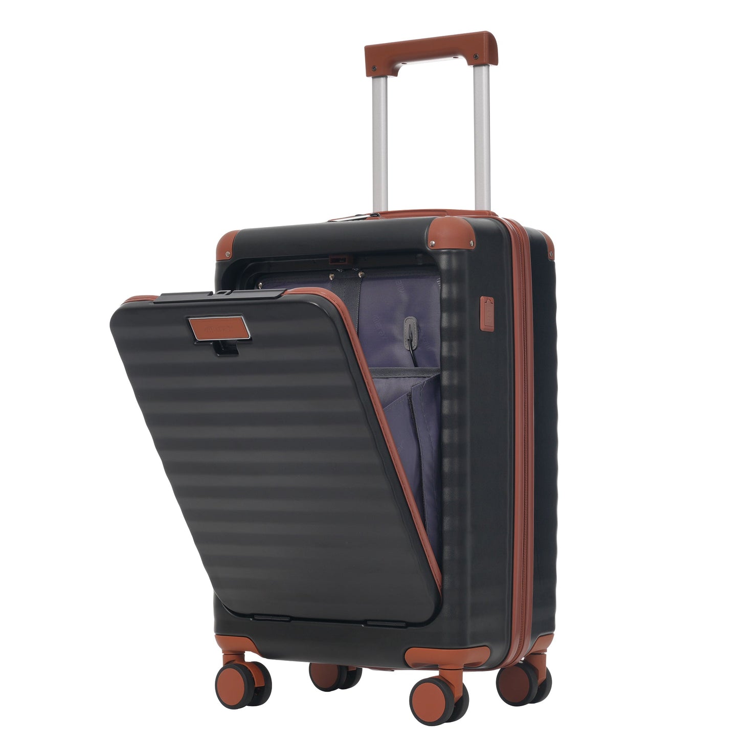 5-Piece ABS Hardshell Carry-On Luggage Set with Spinner Wheels,