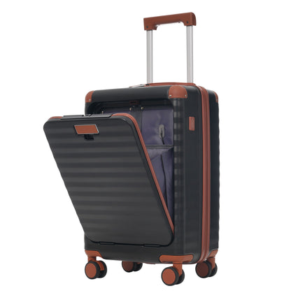 5-Piece ABS Hardshell Carry-On Luggage Set with Spinner Wheels,