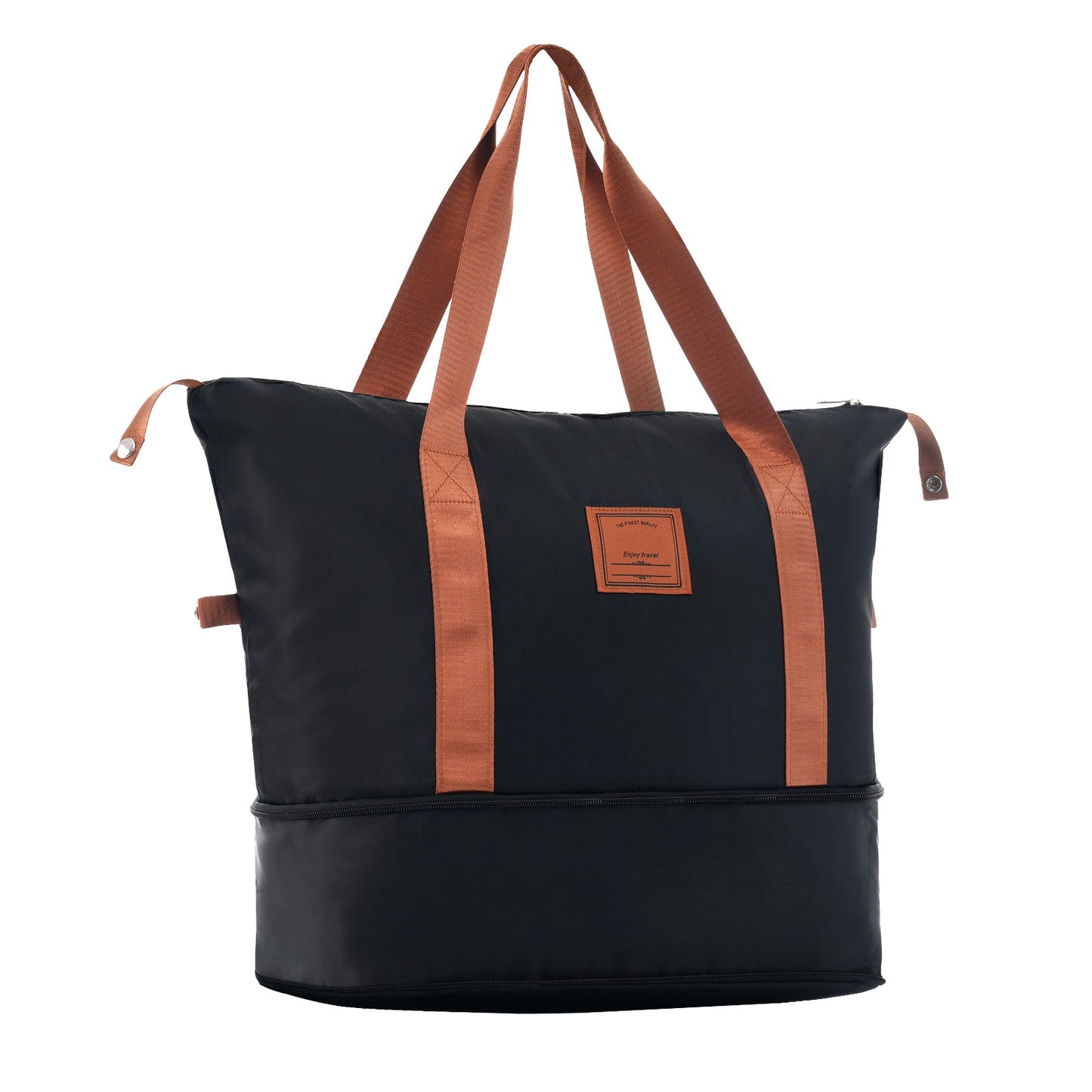 Luggage Set Black Brown ABS for travel organization