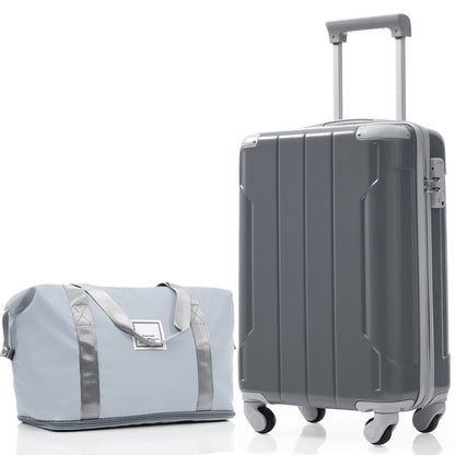 Luggage Set Black Brown ABS for travel organization