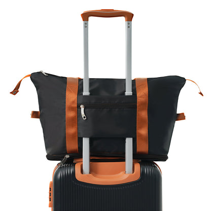 Black and Copper and Cream 3-Piece ABS Hardshell Carry-On Luggage Set