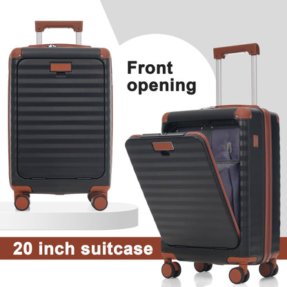 5-Piece ABS Hardshell Carry-On Luggage Set with Spinner Wheels,