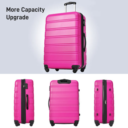 Luggage Set Brown+White ABS for travel organization