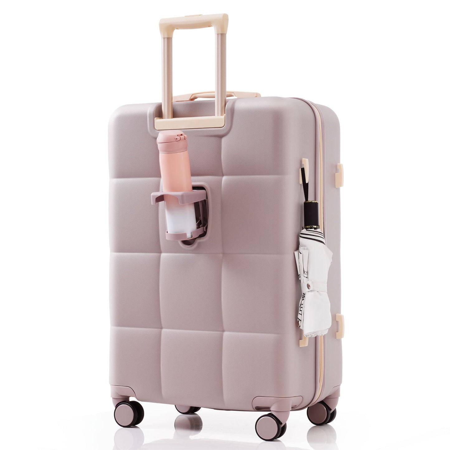 Luggage Set Light Gray ABS for travel organization