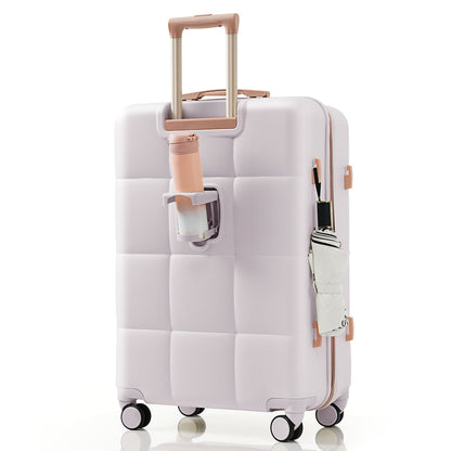Luggage Set Light Gray ABS for travel organization