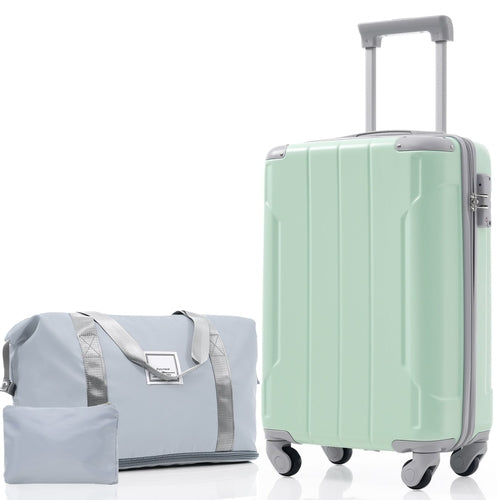 Luggage Set Black Brown ABS for travel organization