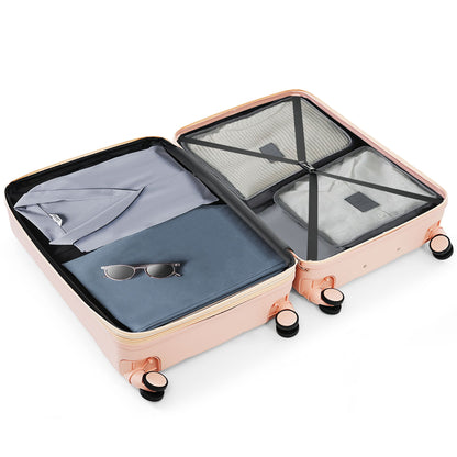 Luggage Set Light Gray ABS for travel organization