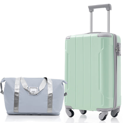 Luggage Set Black Brown ABS for travel organization