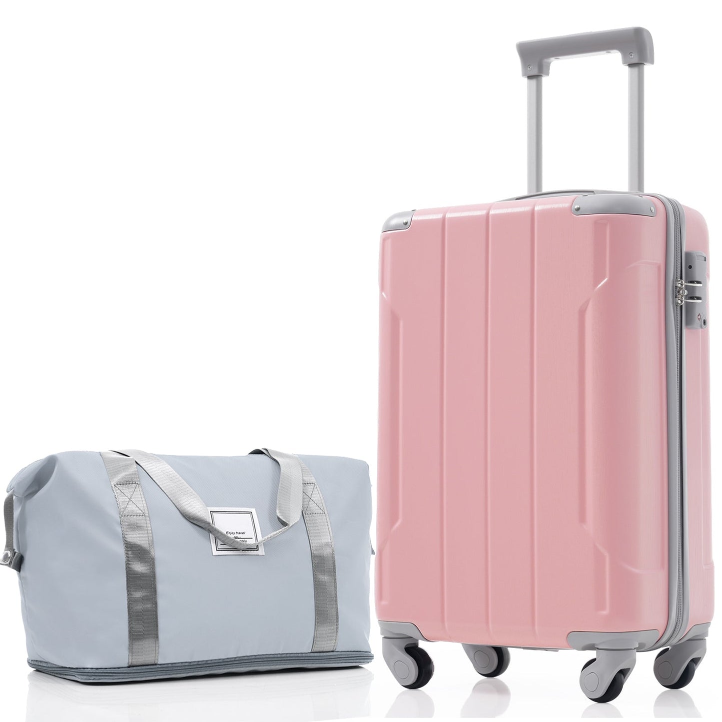 Luggage Set Black Brown ABS for travel organization